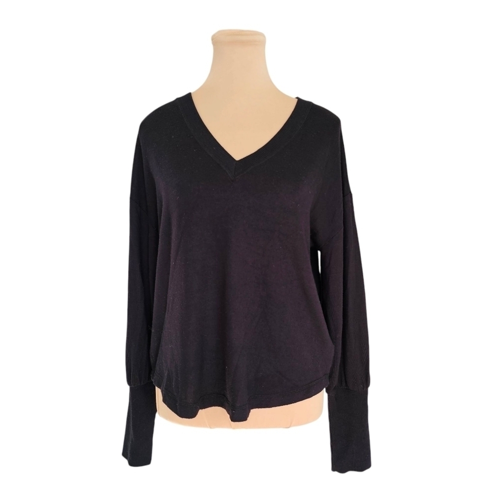 Paige Black V-neck Long Sleeve Top Sz XS